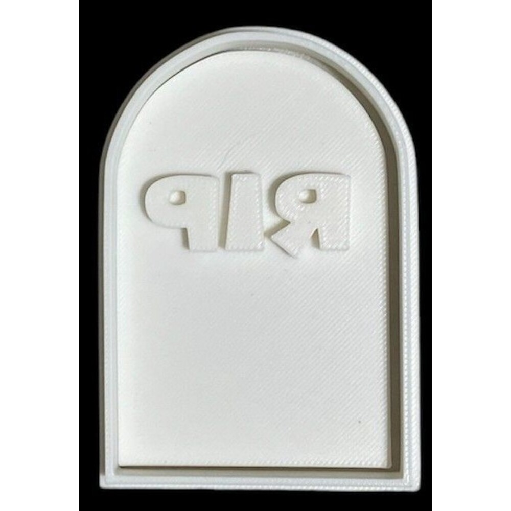 3D Printed Cookie Cutter - 3.5" Tombstone - #1054